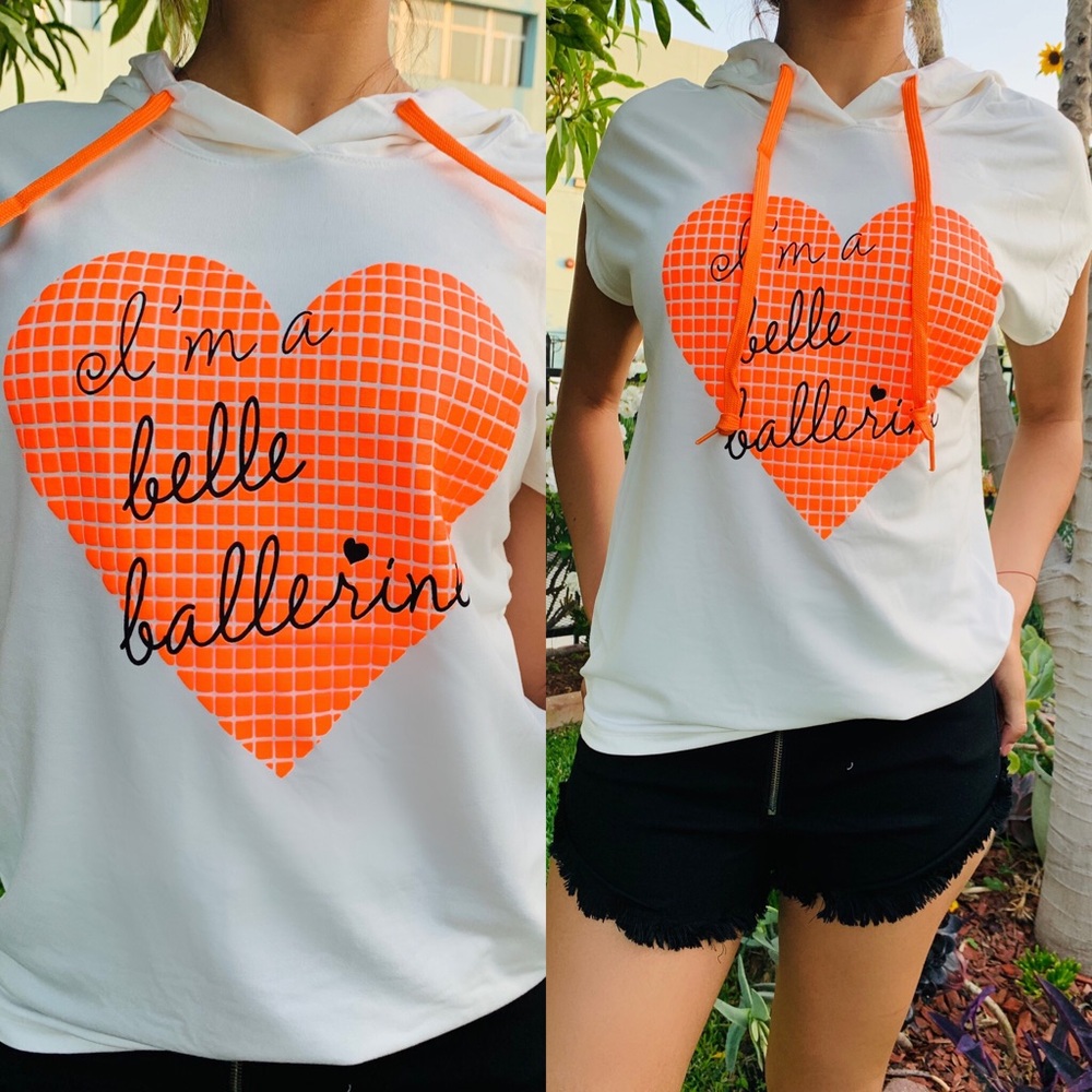 WORK OUT SHORT SLEEVE HOODIE